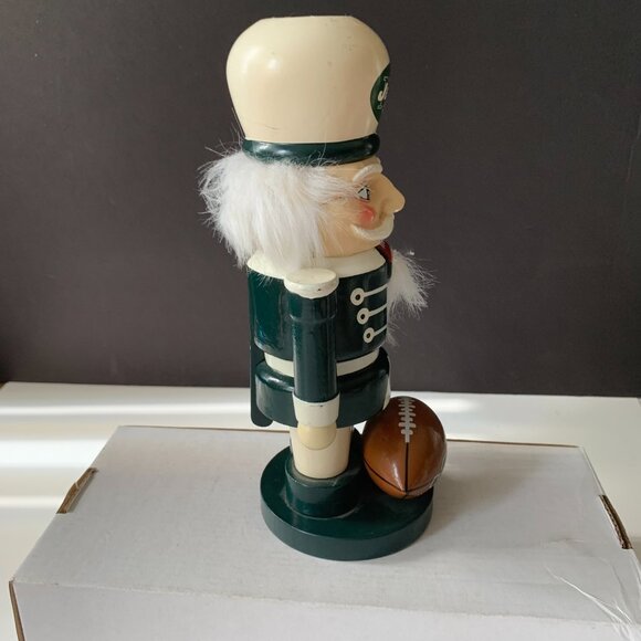 NEW YORK JETS NFL NUTCRACKER CHRISTMAS WOODEN FIGURINE 9" - Picture 2 of 8